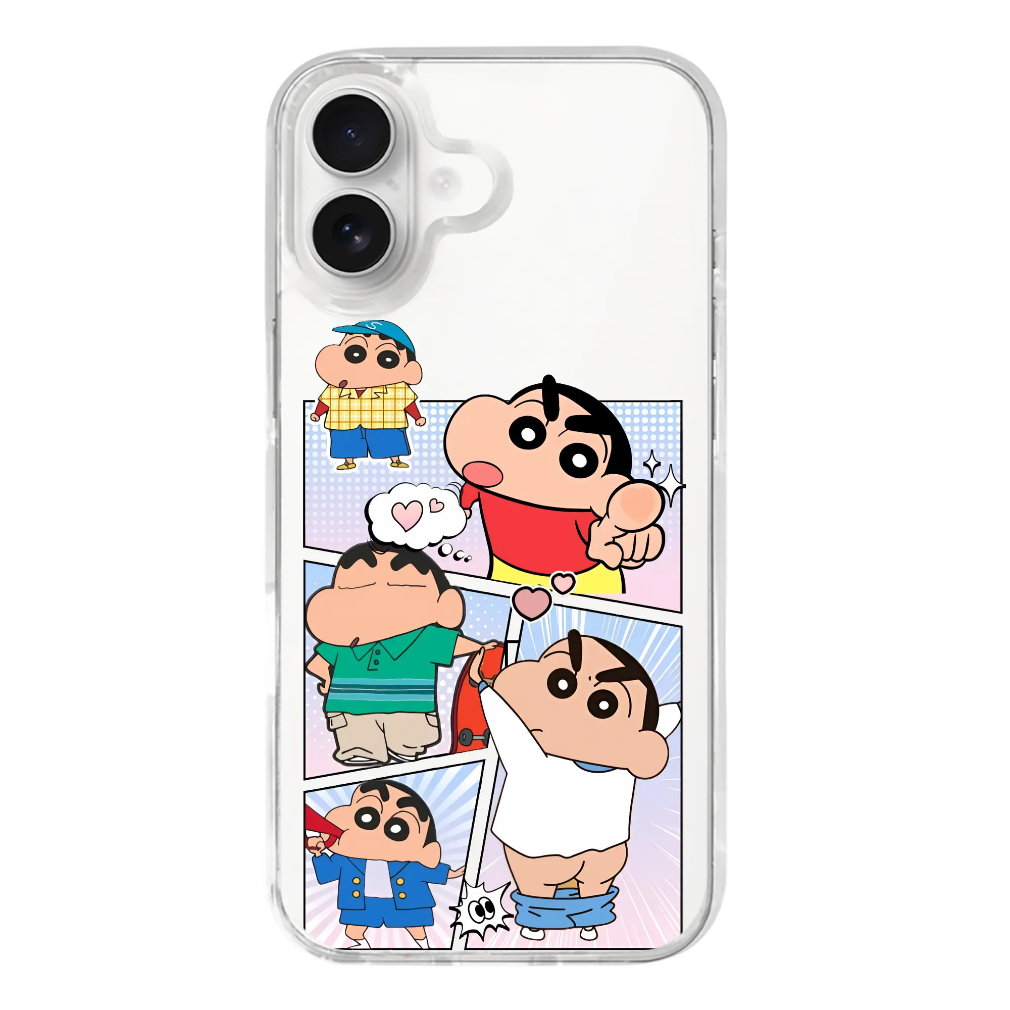 クレヨンしんちゃん グッズ 野原 しんのすけ - iPhone 17シリーズ 透明スマホケース – 薄型・耐衝撃・精密フィット保護カバー